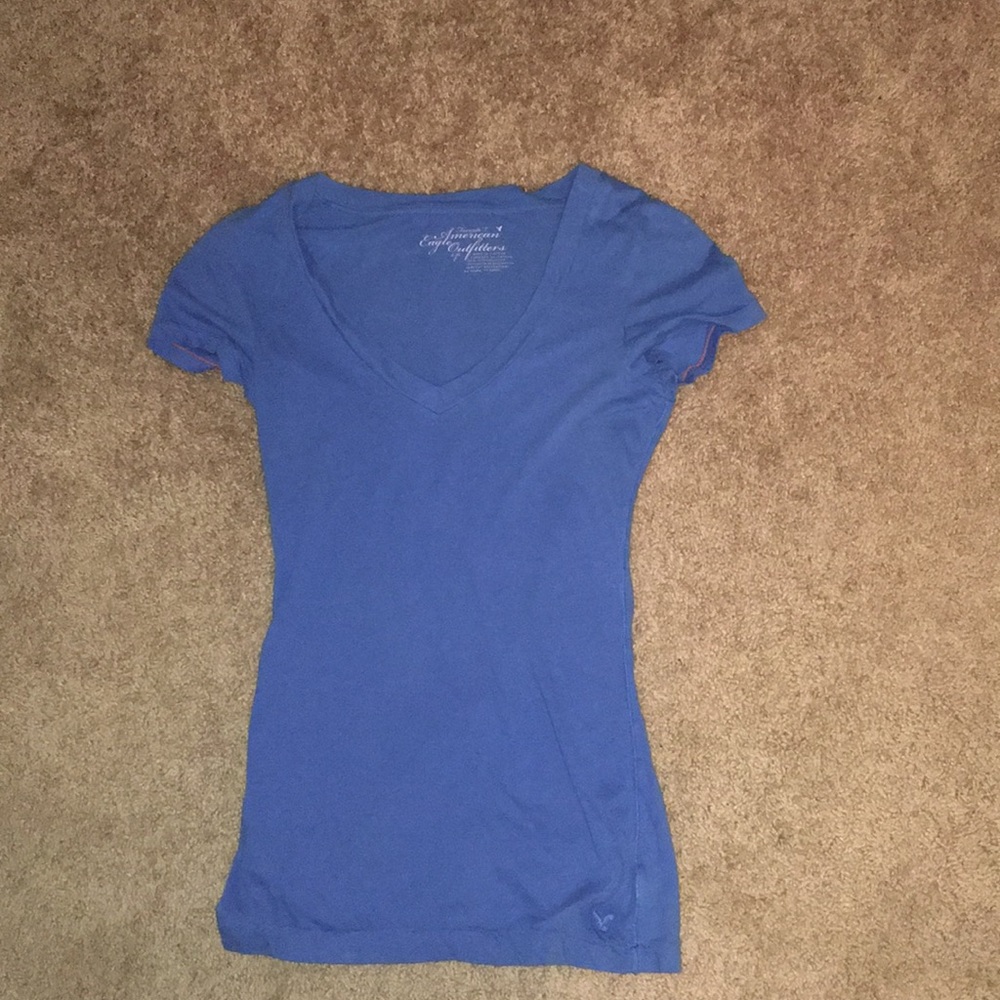 Blue V-Neck Tee